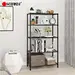 black metal wire shelving